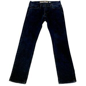 Old Navy Micro Bleu Mens 28 x 30 (30x29.5) Premium Denim Slim Black Jeans 35B